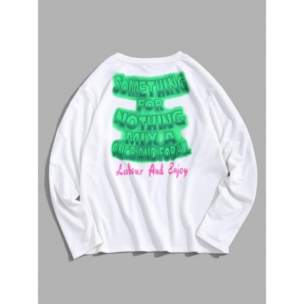 Streetwear Letters Text Print Graphic Sw...