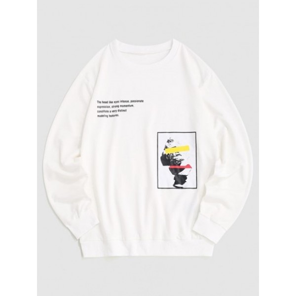 Sculpture Slogan Graphic Sweatshirt