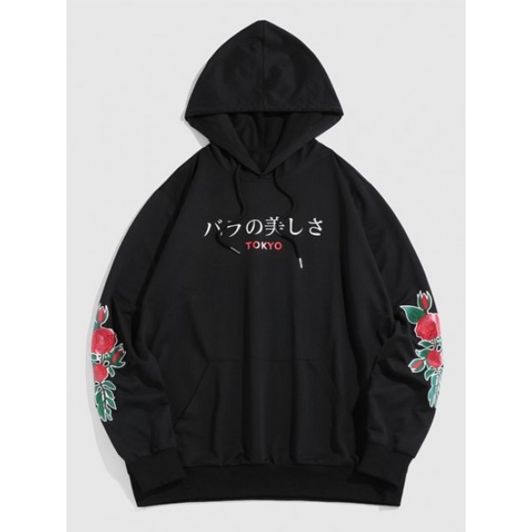 Streetwear Tokyo Flower Print Japanese Hoodie