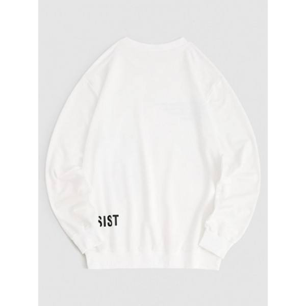 Sculpture Slogan Graphic Sweatshirt