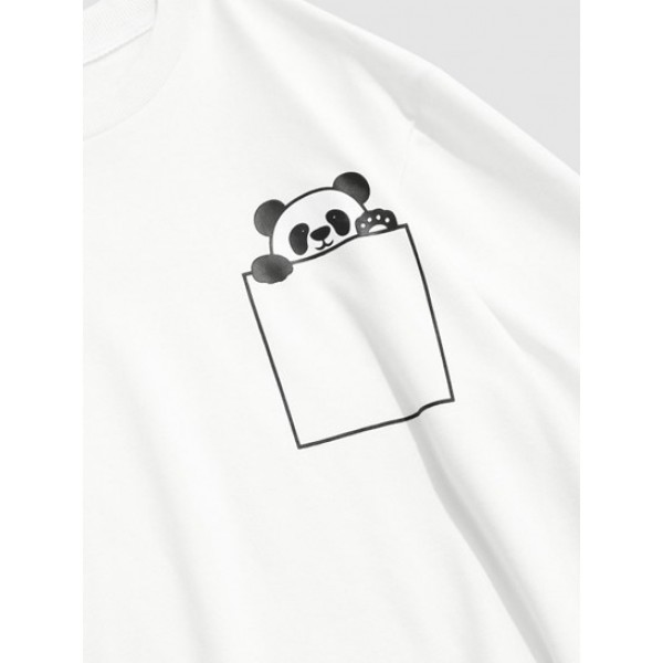 Cartoon Panda Print Cute Sweatshirt