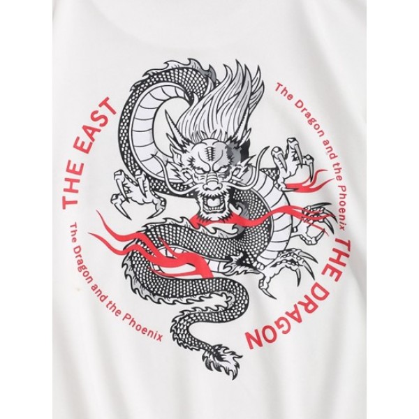 Chinese Dragon Letter Graphic Sweatshirt