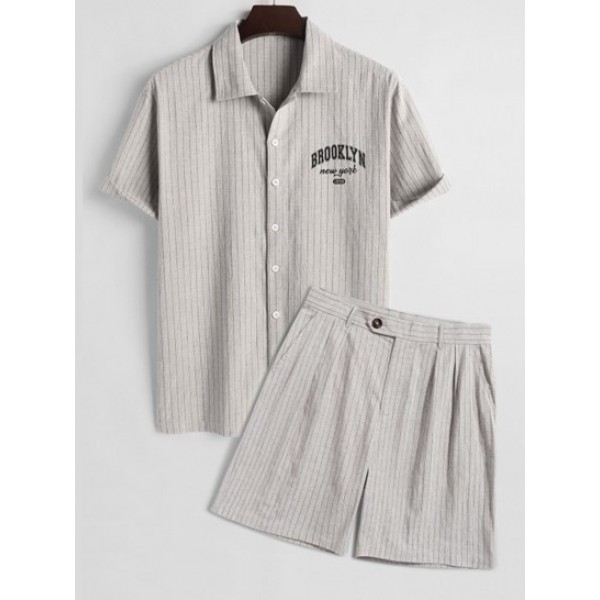 Men's Vacation Casual Cotton And Linen V...