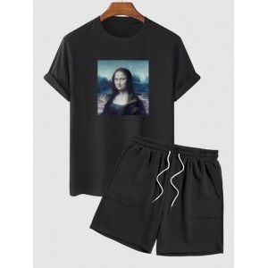 Mona Lisa Picture Pattern Short Sleeves ...