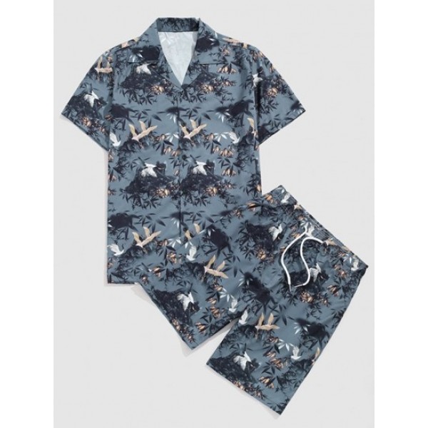 Chinese Painting Shirt And Shorts Set