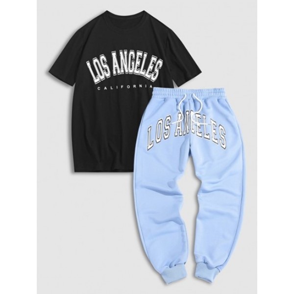 LOS ANGELES Vintage T-shirt And Jogger S...