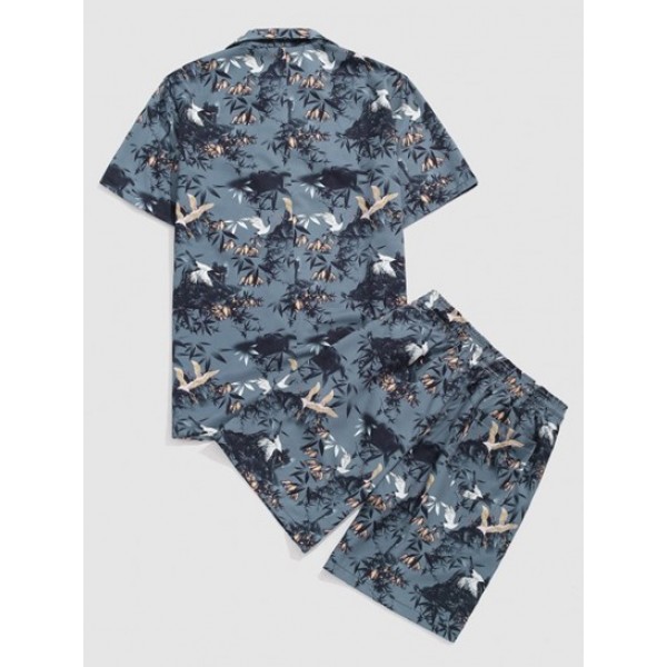 Chinese Painting Shirt And Shorts Set