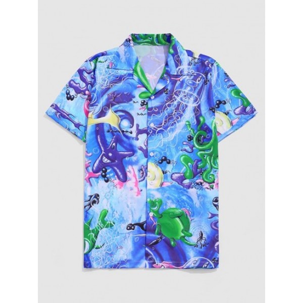 Marine Life Vacation Shirt And Shorts Set