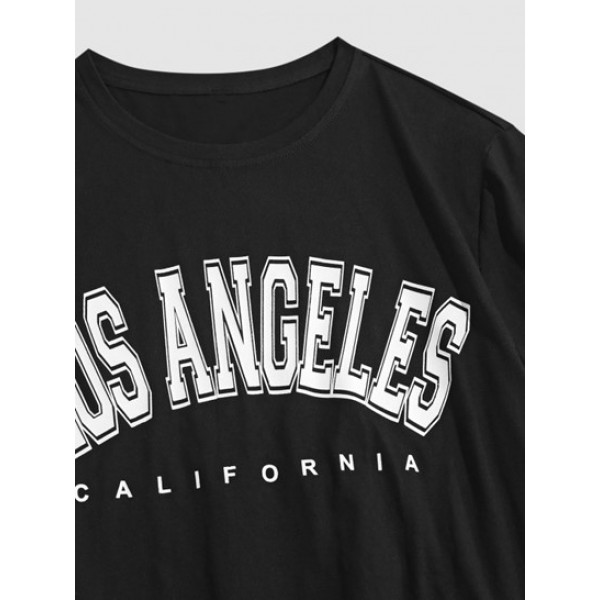 LOS ANGELES Vintage T-shirt And Jogger Sweatpants Two Piece Set